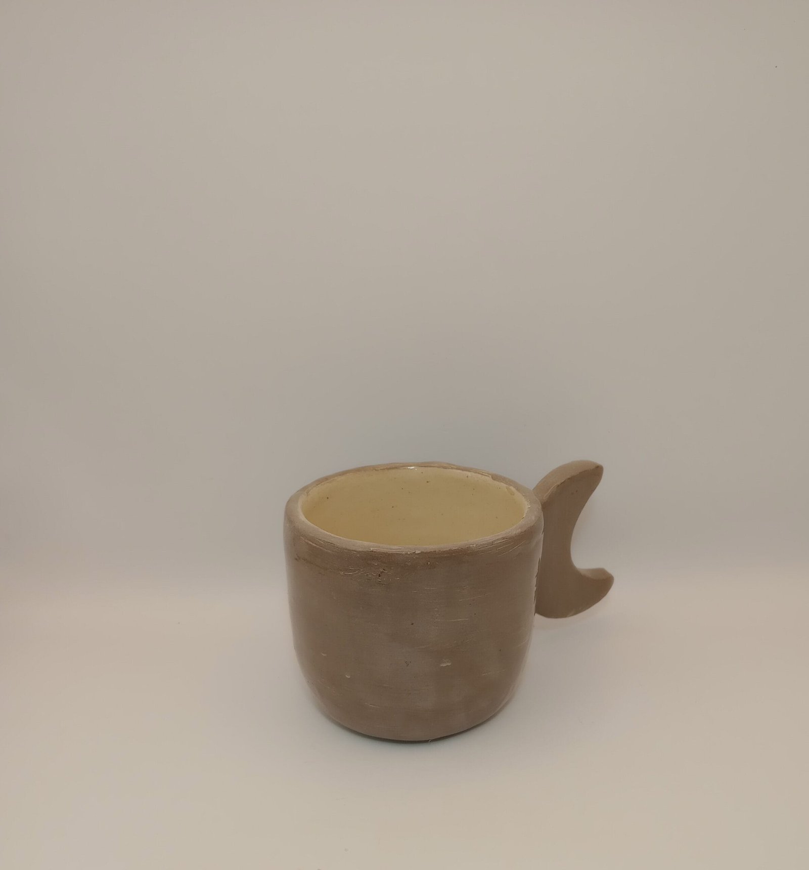 Κεραμική Κούπα για Capuccino με Μισοφέγγαρο Χερούλι